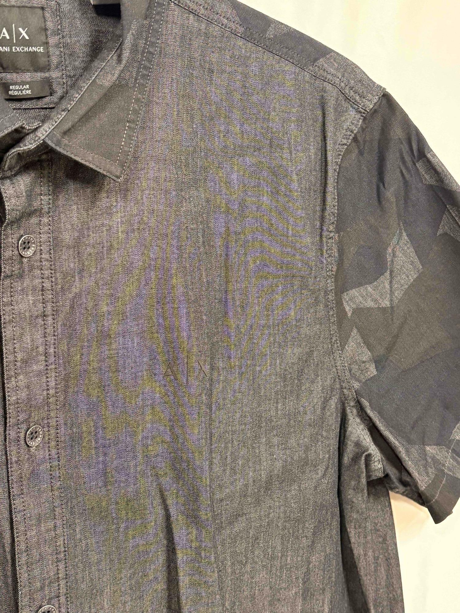 2pc Armani Exchange Mens Graphic Button Downs - 4