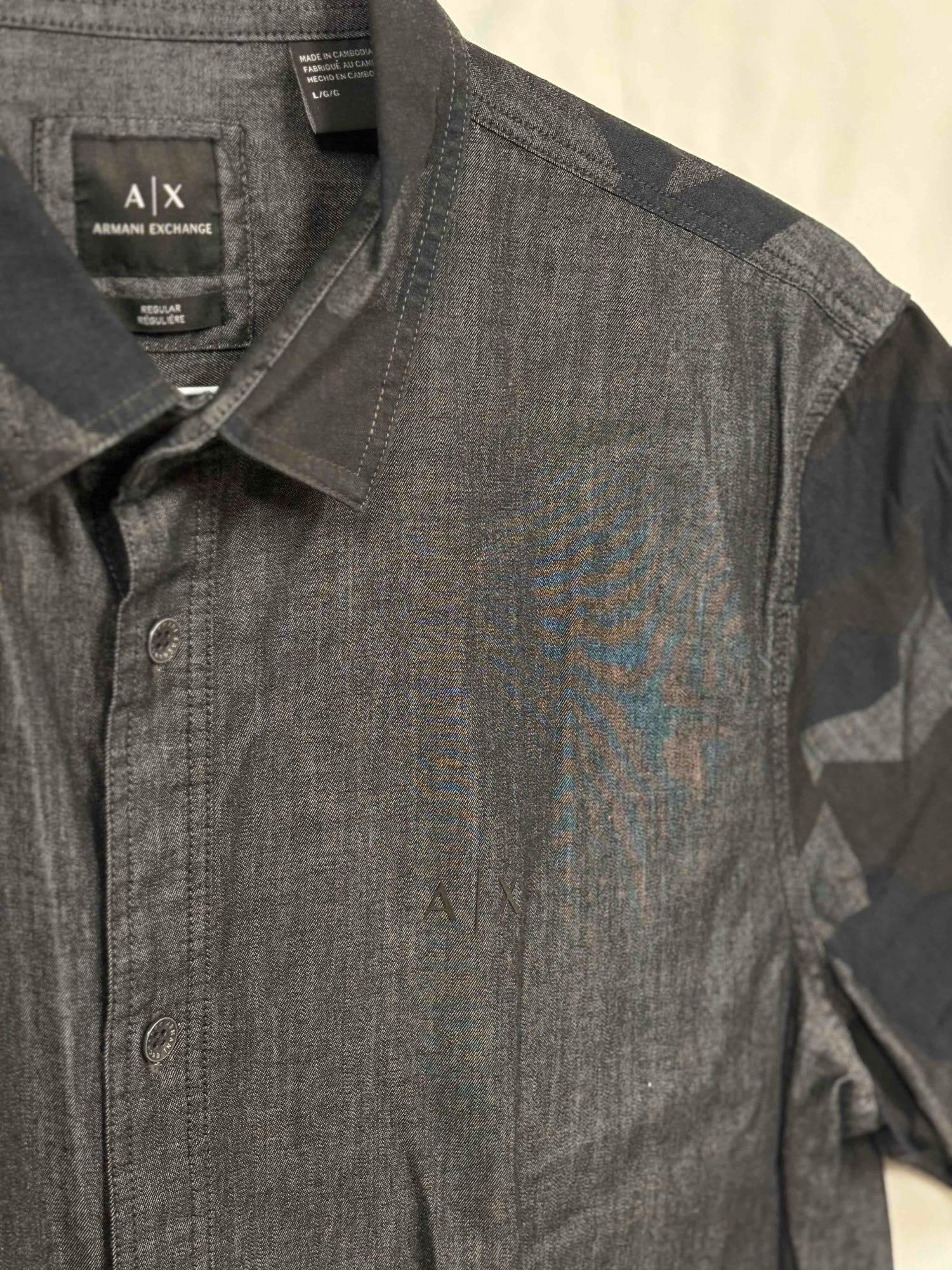 2pc Armani Exchange Mens Graphic Button Downs - 6