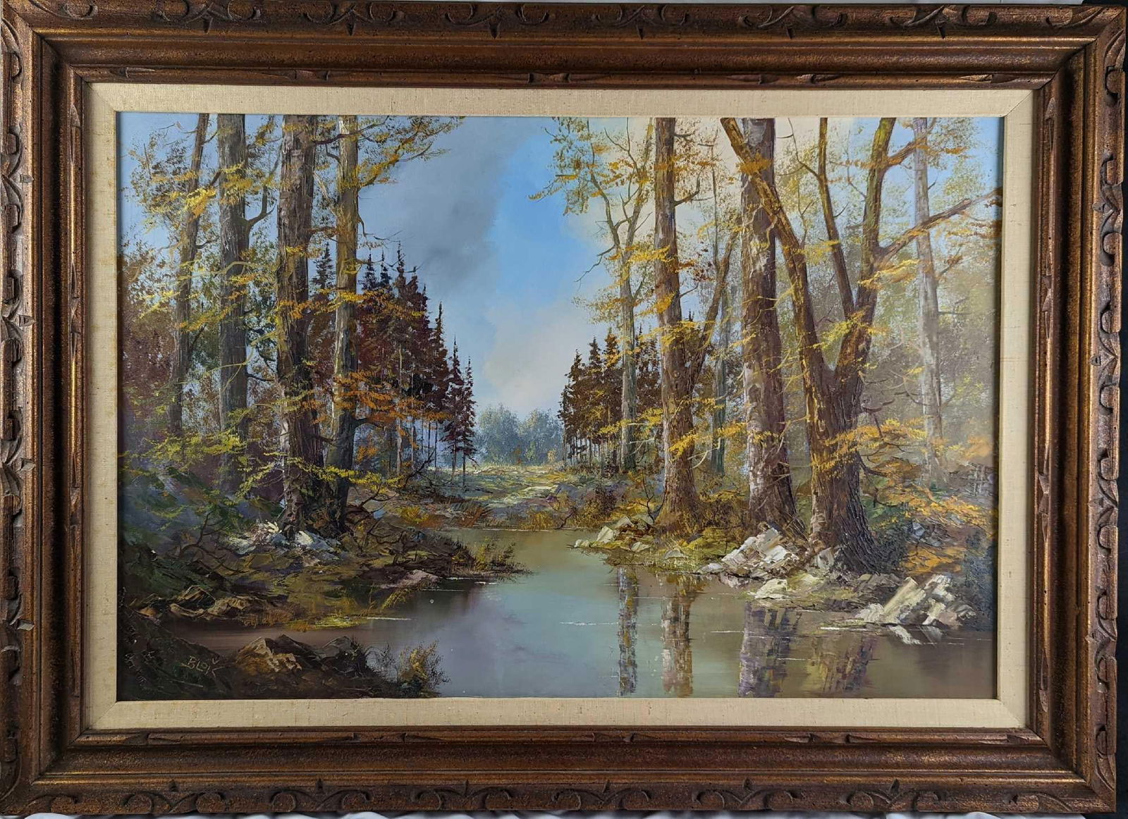 JB Original Framed Scenery Oil On Canvas Blok (1 of 9)