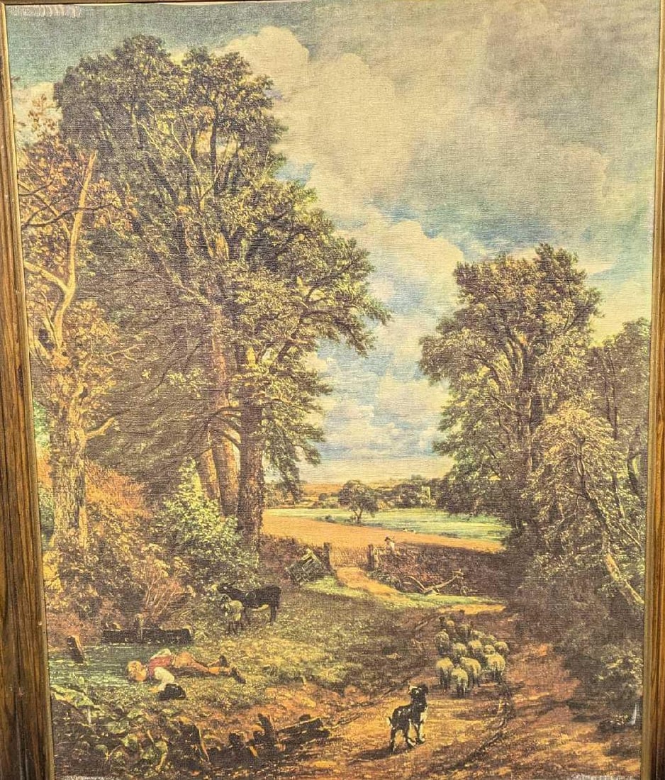 John Constable Cornfield Textured Print On Canvas - 2