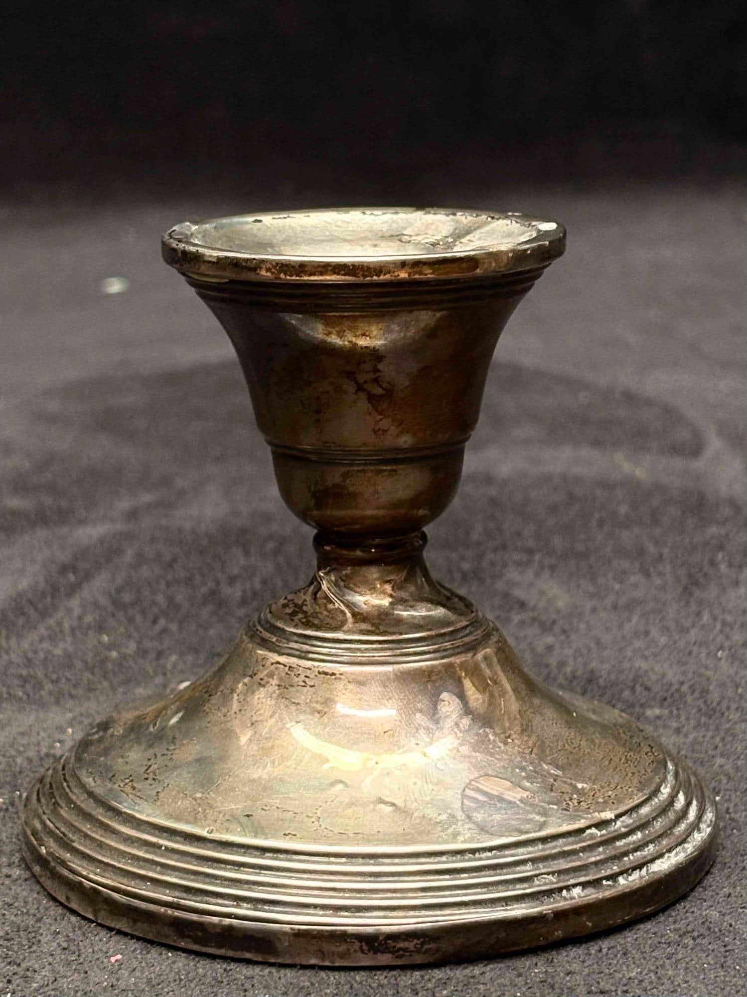 Weighted Vintage PSCC Sterling Silver Candleholder (1 of 4)