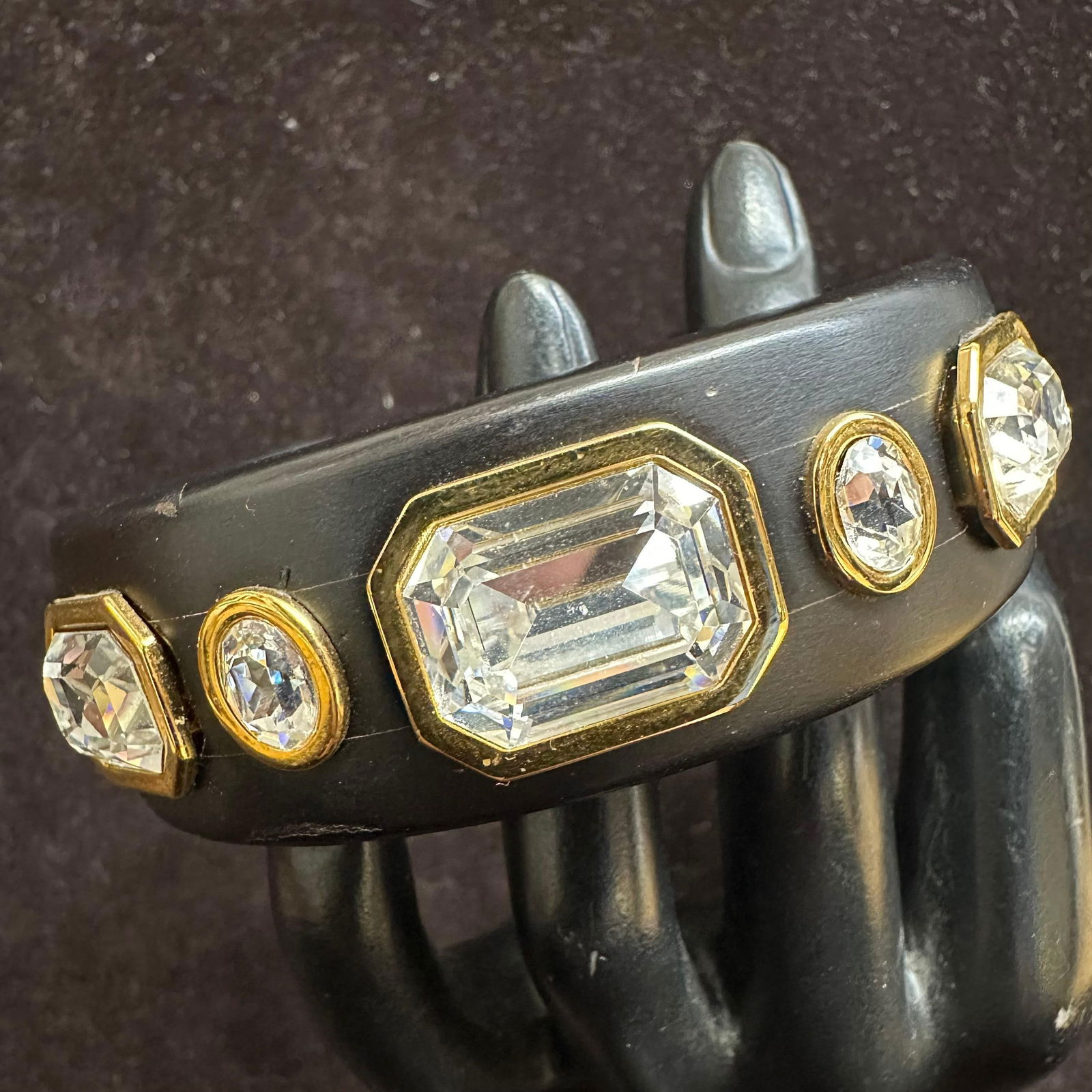 Rodrigo Otazu Resin Wood Cuff Bangle Bracelet Italy: Cuff bracelet marked Rodrigo Otazu, Made in Italy. This item is in pre-owned, previously displayed condition with light wear and surface markings. Please reference all photos for full details. 