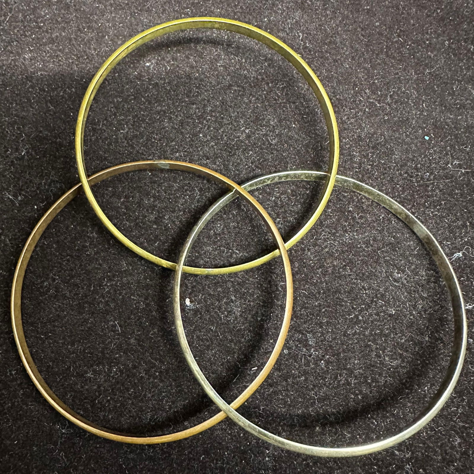 Bracelets Bangle Set Brass and Sterling Set - 6