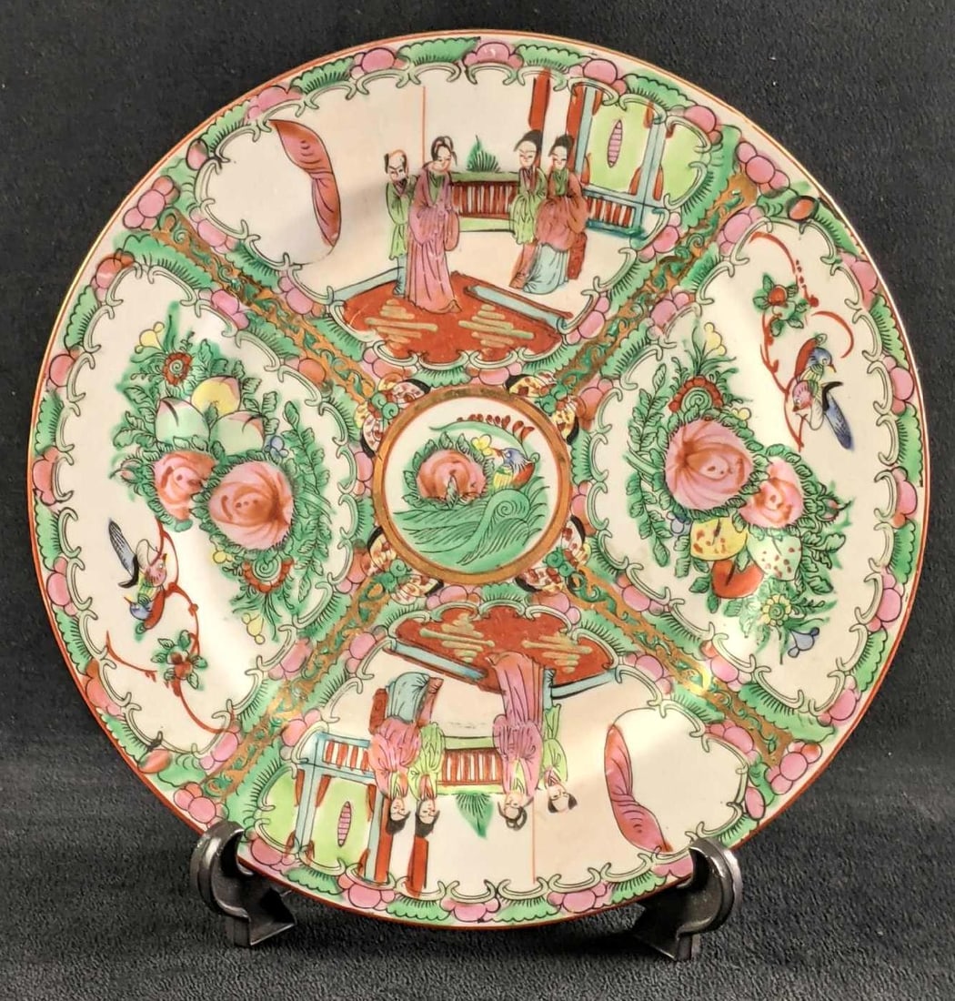 Vintage Painted Chinese Style Plate (1 of 7)