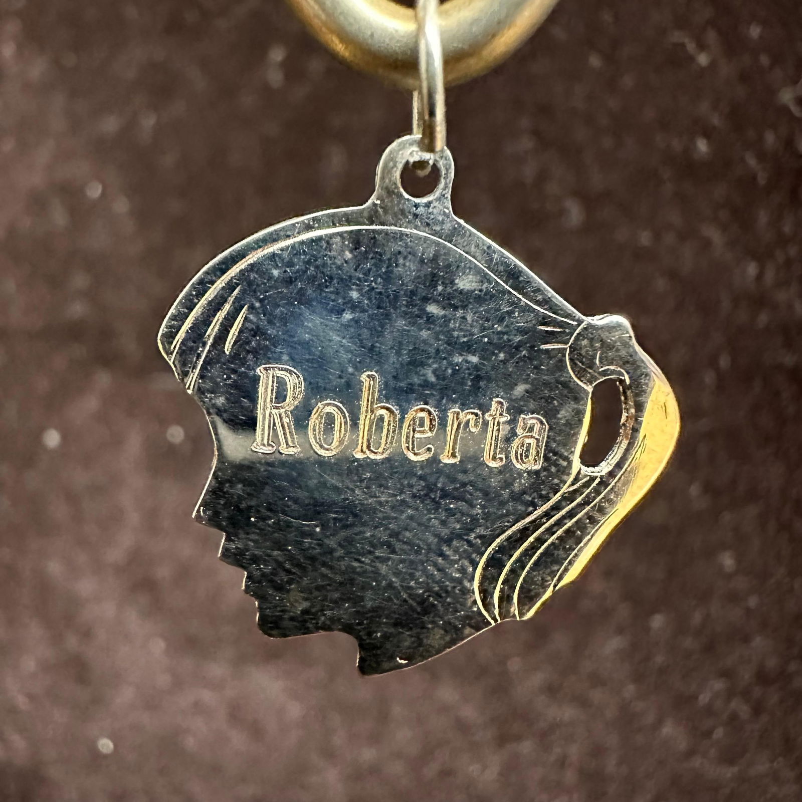 Sterling Silver Roberta Dated Pendant Q56 - 3