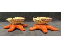 Fitz & Floyd Seashell Candlestick Holders - 4