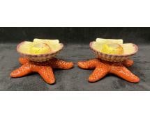 Fitz & Floyd Seashell Candlestick Holders - 9