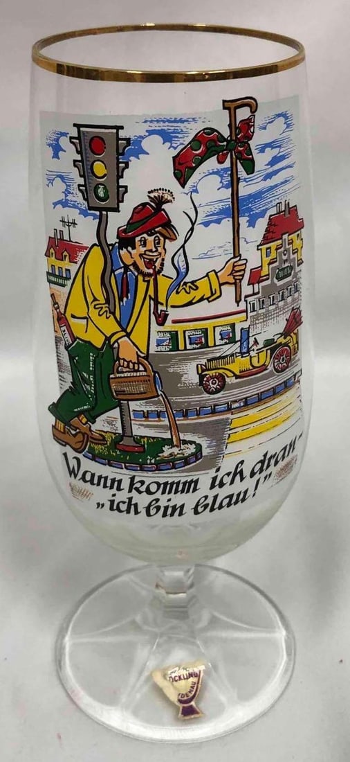 4 German Beer Glasses - 13