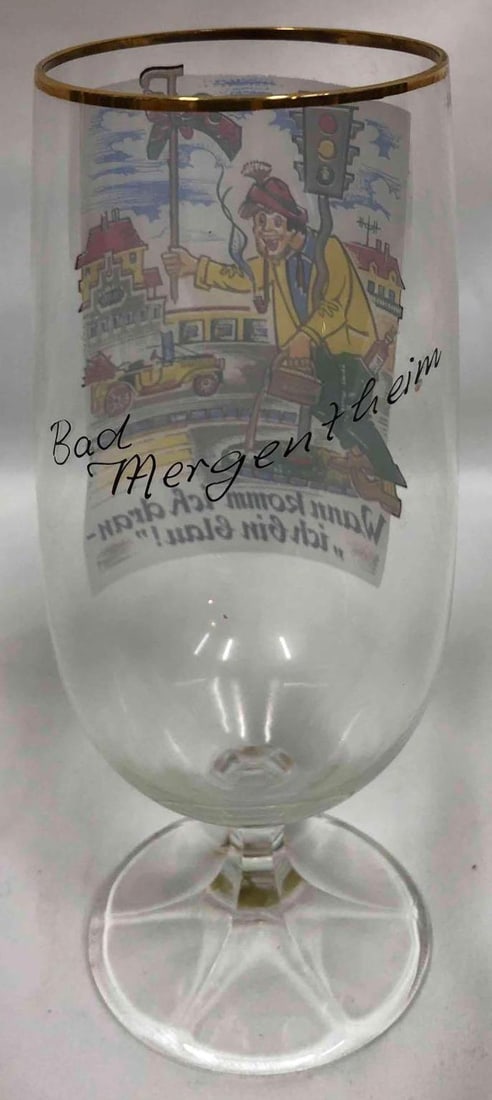 4 German Beer Glasses - 14