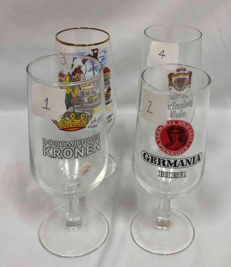 4 German Beer Glasses - 7