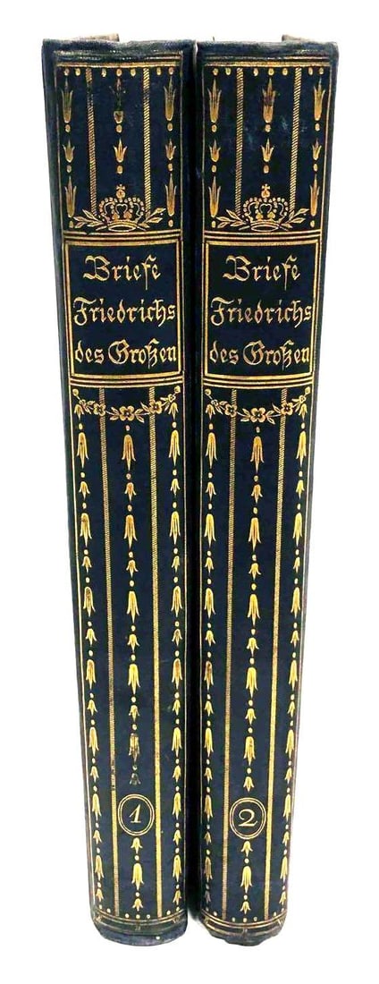 Die Werke Friedrichs des Großen or Letters Of Frederick The Great Vol.1-2. Published By Mar Hein: This lot contains Decorative Hardcover Copies Of Die Werke Friedrichs des Großen or Letters Of Frederick The Great Vol.1-2. Published By Mar Hein. Each book is approx 11 1/2" x 8" and
