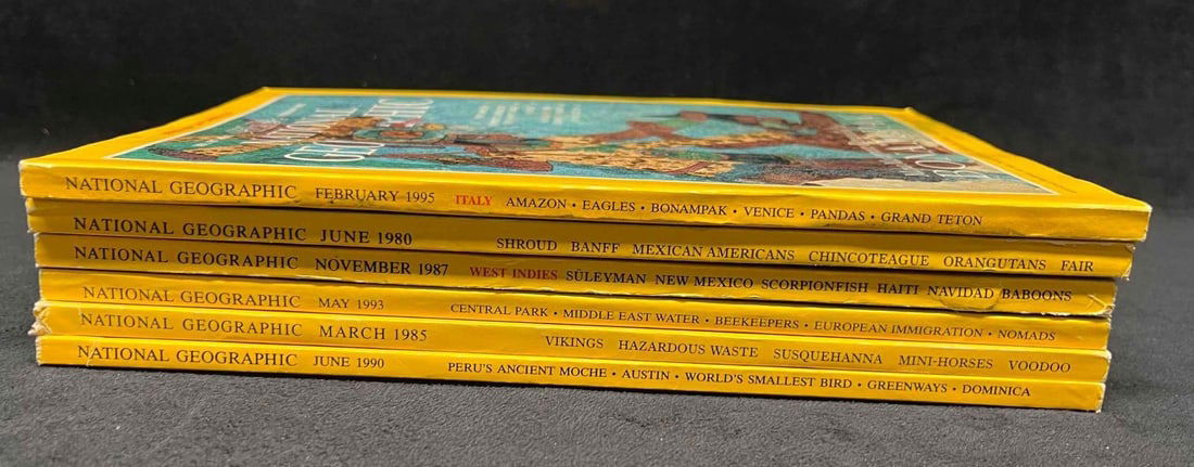 6 Mixed National Geographic Magazines - 8