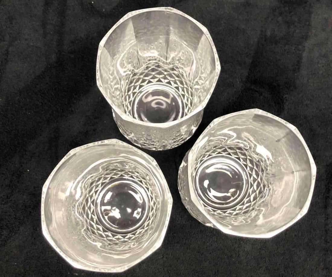 Three Crystal Highball Glasses - 10