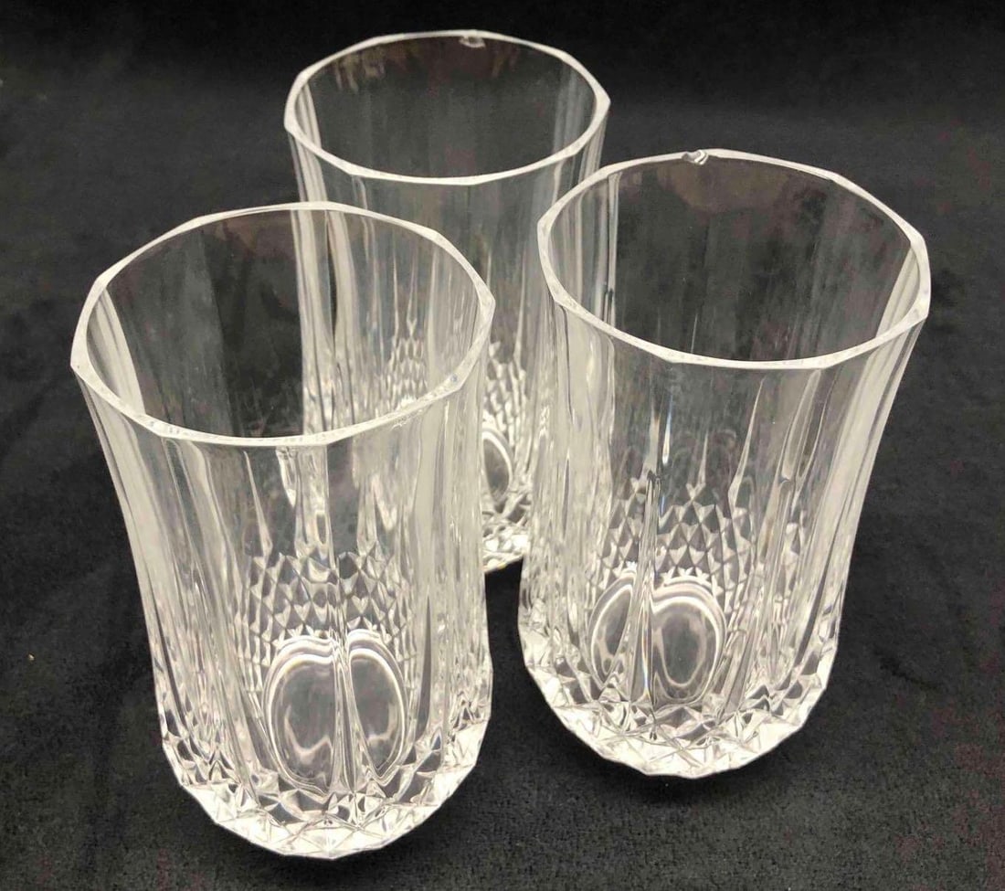 Three Crystal Highball Glasses - 9