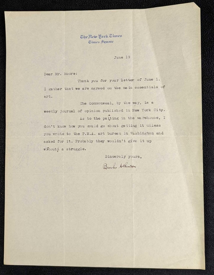 Two Brooks Atkinson Signed Letters - 2