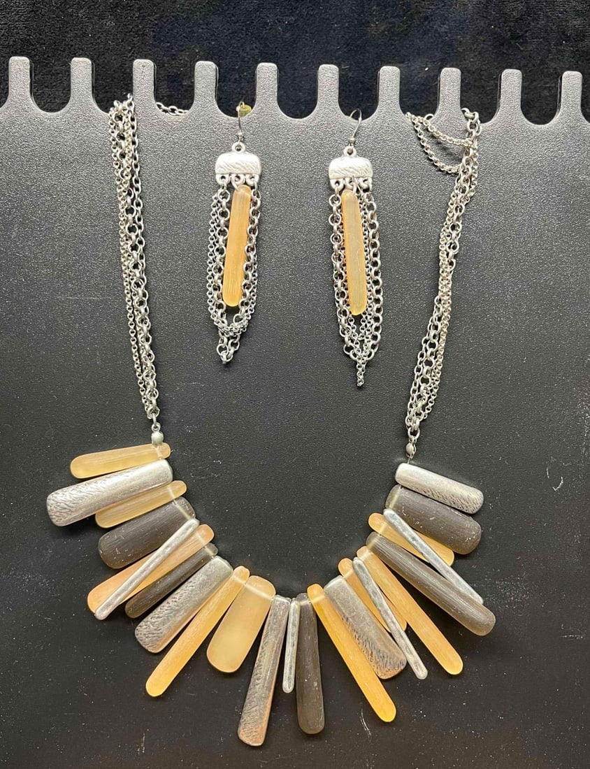 Two Matching Necklace & Earring Sets - 4