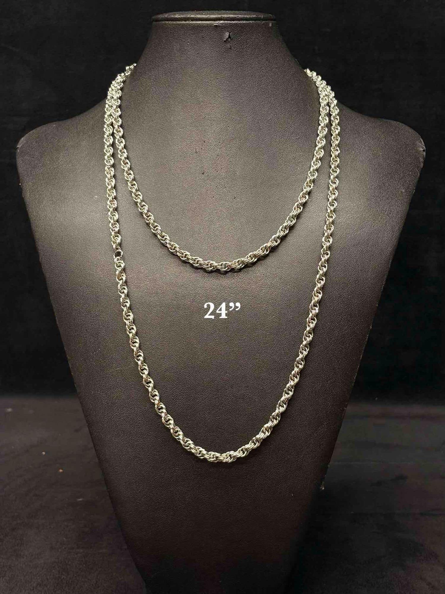 6pc Silver Eccentric Statement Necklace Lot - 12