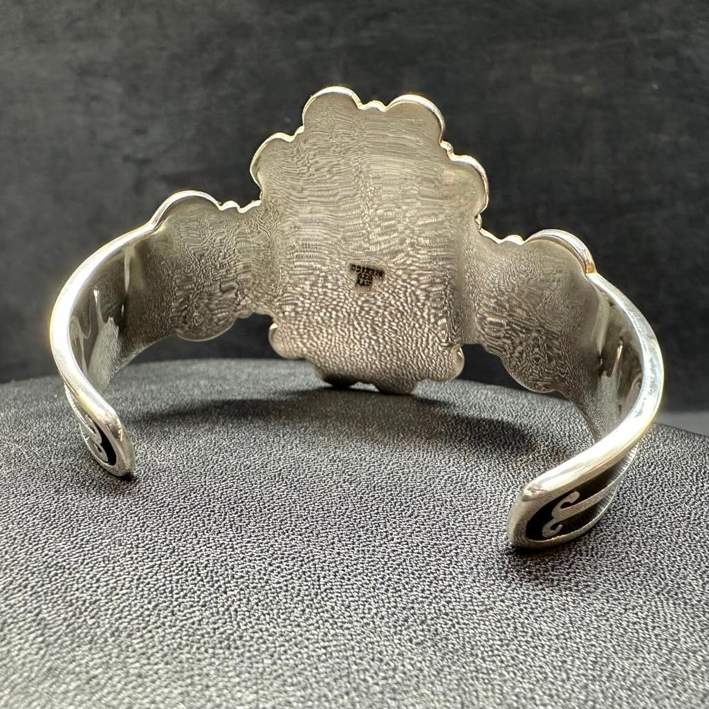 Sterling Silver Large Adjustable Bangle - 2