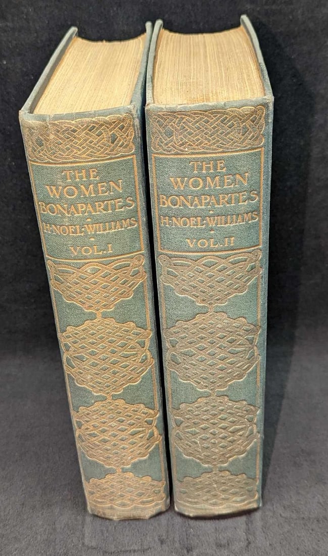 Volume 1 & 2 The Women Bonapartes Hardcover Books: Volume 1 & 2 The Women Bonapartes Hardcover Books. These were published by Methuen & Co (London) and first printed in 1908. Each volume is approx 6" x 1 3/4" x 9" and the total weight is 3.18lbs