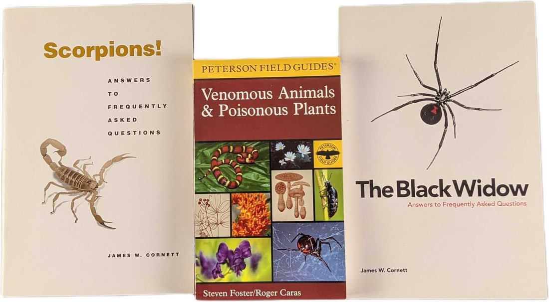 Three Venomous Animals & Poisonous Plants Paperbacks & Booklets: This lot includes: (1) Peterson Field Guides: Venomous Animals & Poisonous Plants By Steven Foster & Roger Caras.This was published by Houghton Mifflin Company (Boston) in 1994. The book is a