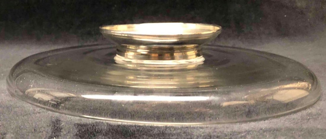 Crystal Serving Dish With Sterling Silver Stem - 2