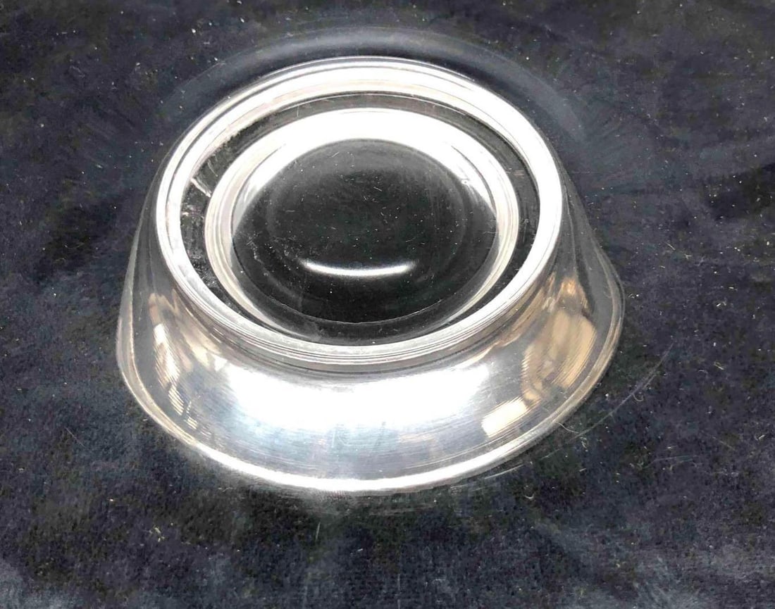 Crystal Serving Dish With Sterling Silver Stem - 9