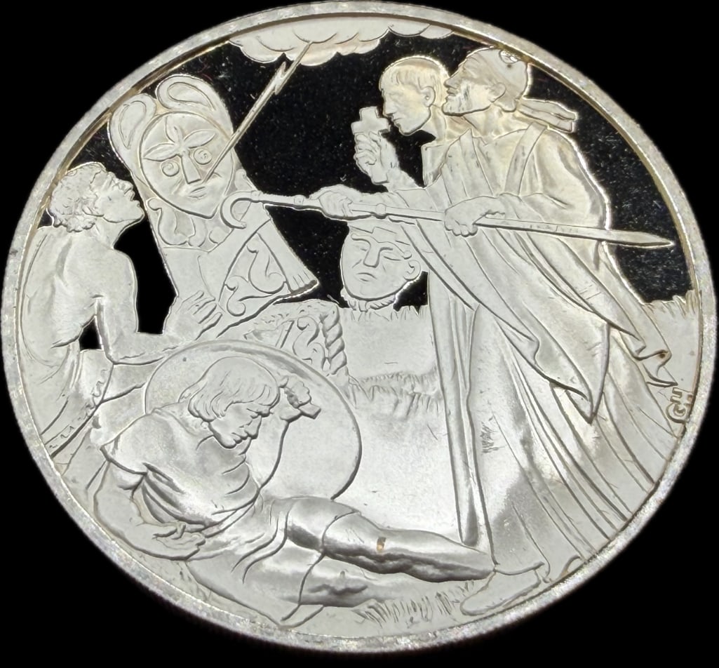 St. Patrick Ireland Cameo Sterling Silver Bullion Coin: These coins have been tested and researched to the best of our ability prior to listing. Please view photos, as they are a part of the condition. DETAILS: Metal - .925 Sterling Silver Tested - Yes Si