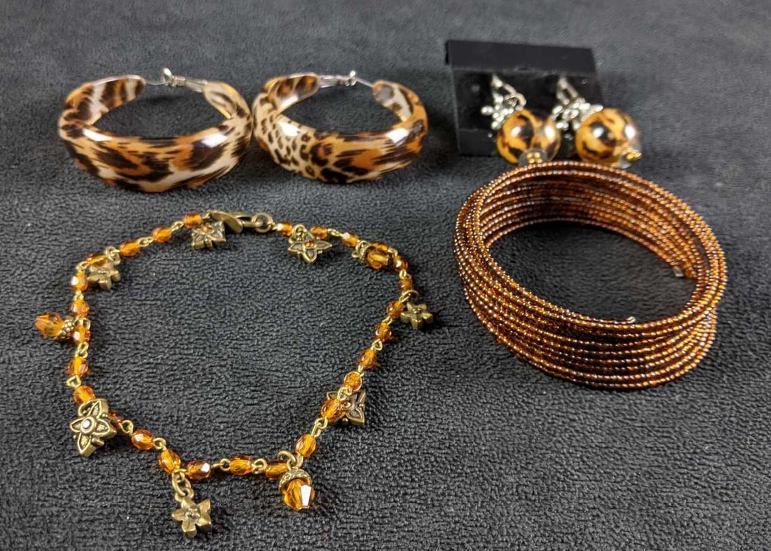 Brown Bracelet and Earring Sets - 2