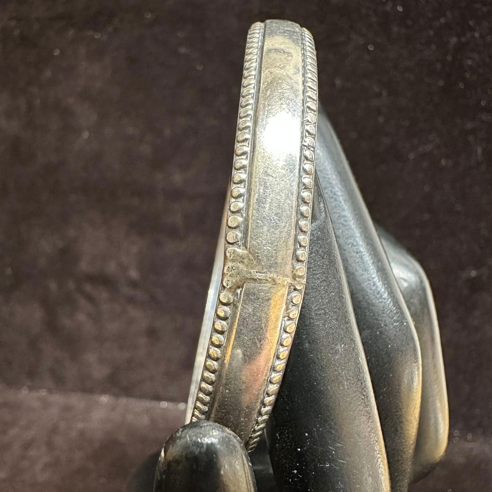 Sterling Silver Bangle Bracelet O51: This item is in good pre-owned, previously used/displayed condition with noticeable light wear and surface scratches. Please reference all photos for full details. This piece of jewelry has been teste