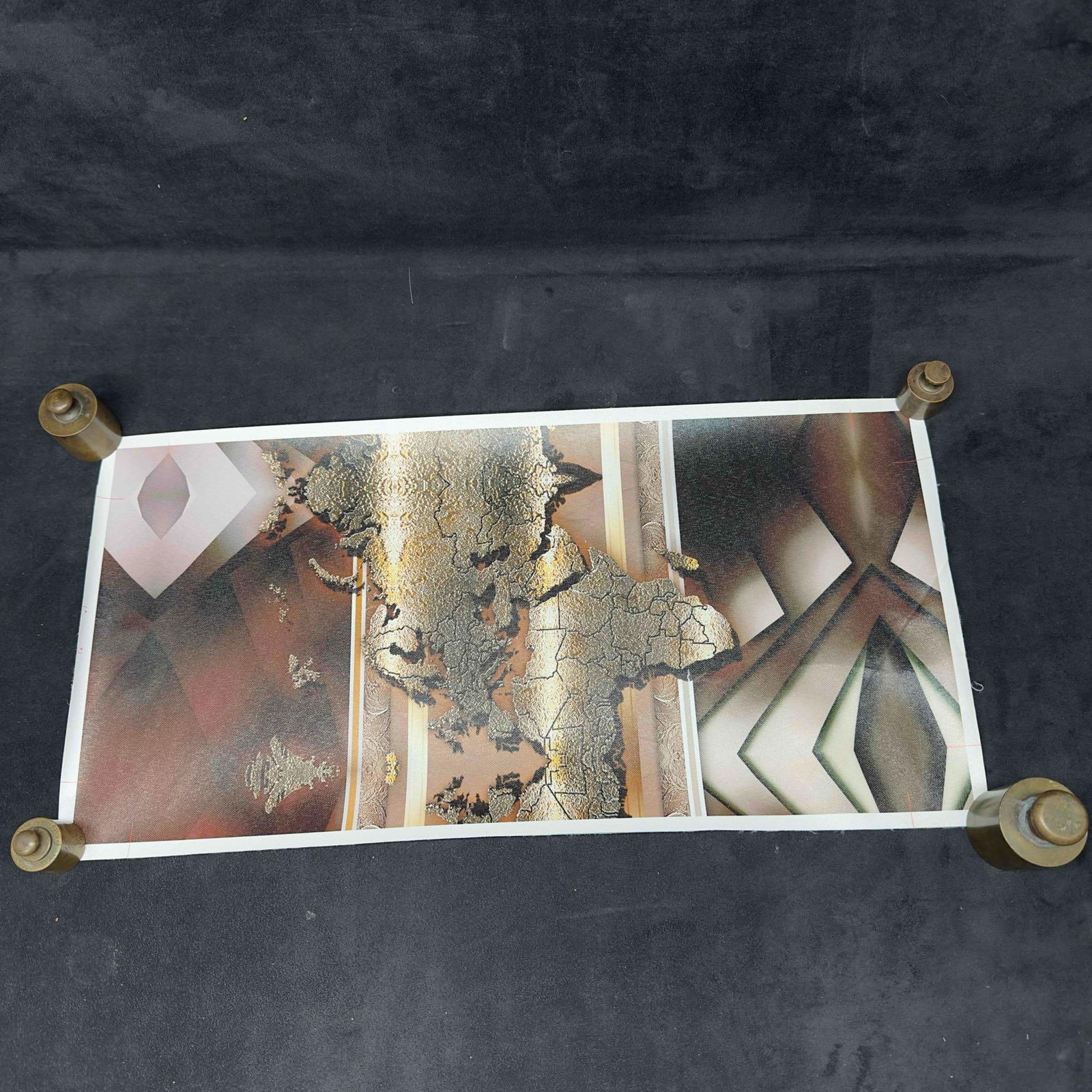 Set of Five Giclee on Canvas Abstract Artwork Art: Set of Five Giclee on Canvas Abstract Artwork Art. Set of giclee in color on canvas abstract artwork. These items are in good pre owned, previously displayed condition with light wear, and surface