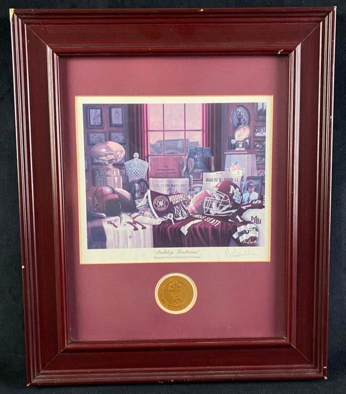 Mississippi State Greg Gamble Signed Print: Mississippi State Greg Gamble Signed Print Commemorative framed display, celebrating the 2002 victory of the Mississippi State Bulldogs over the #3 ranked Florida Gators. The display features a