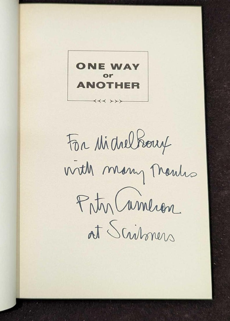 Peter Cameron Signed One Way Or Another Paperback - 2