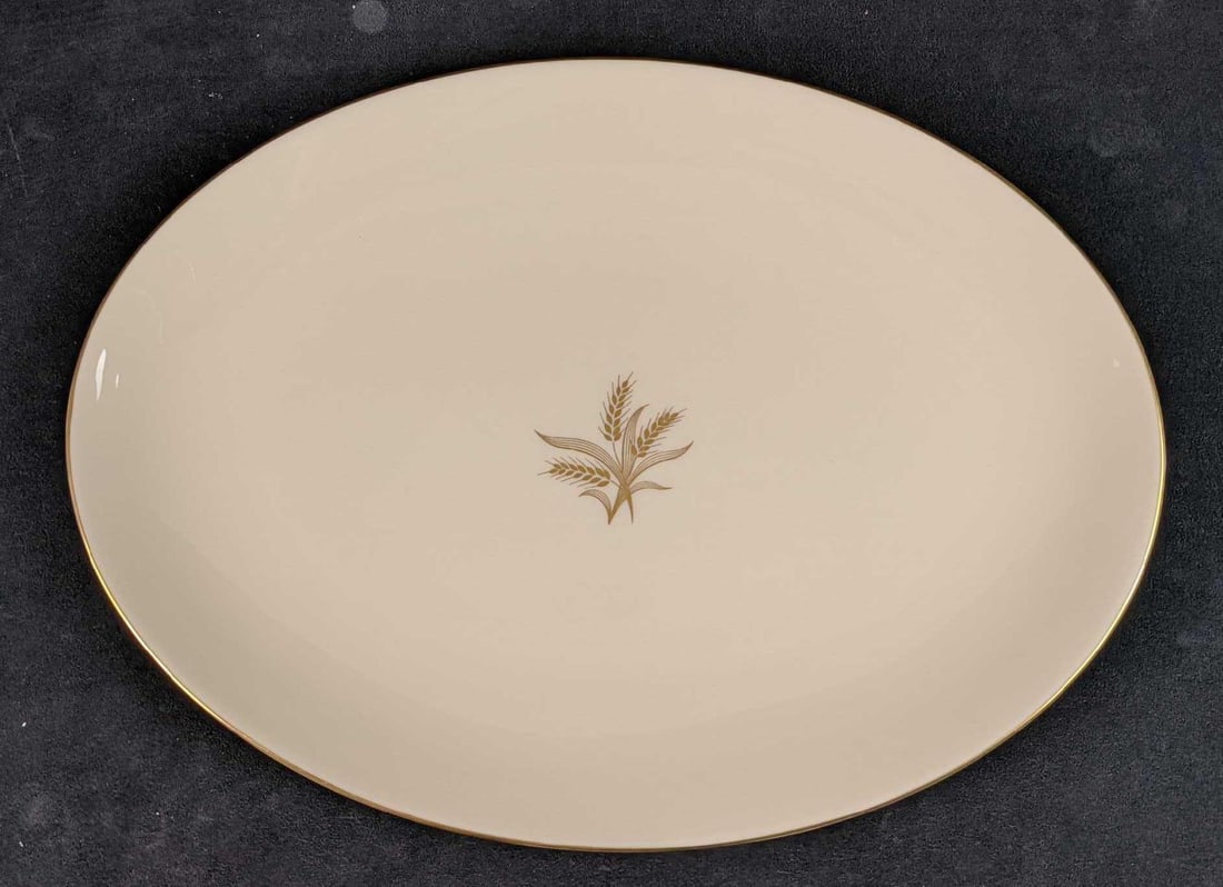 17" Oval Serving Fine China Platter Wheat By LENOX (1 of 4)