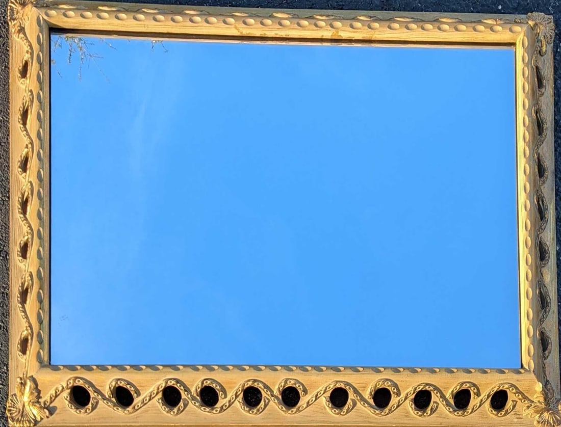 Vintage Large Framed Mirror - 2