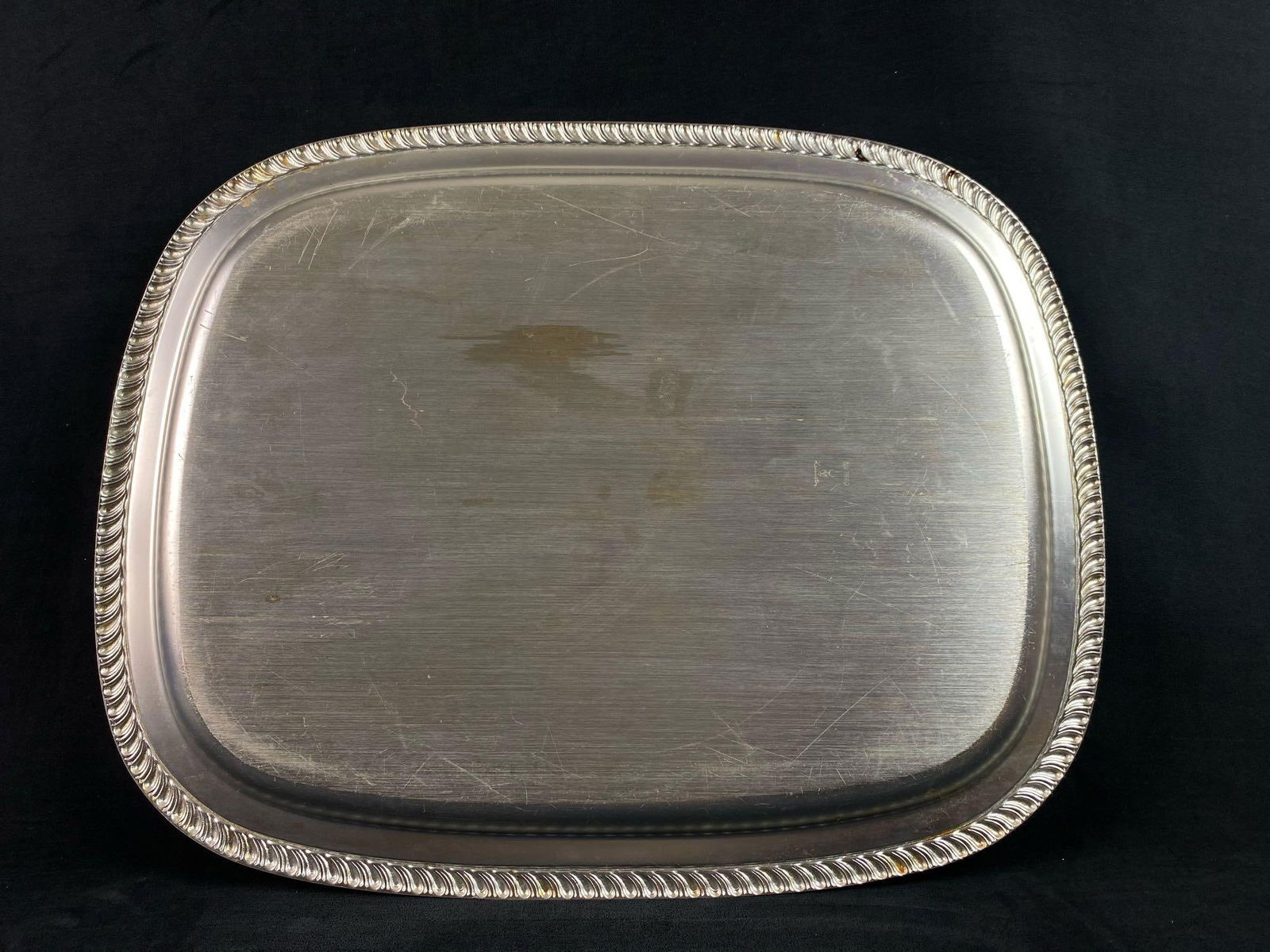 Kensington No 7860 Silver Plated Patterned Serving Platter Tray Rectangular 23??x 16 - 2
