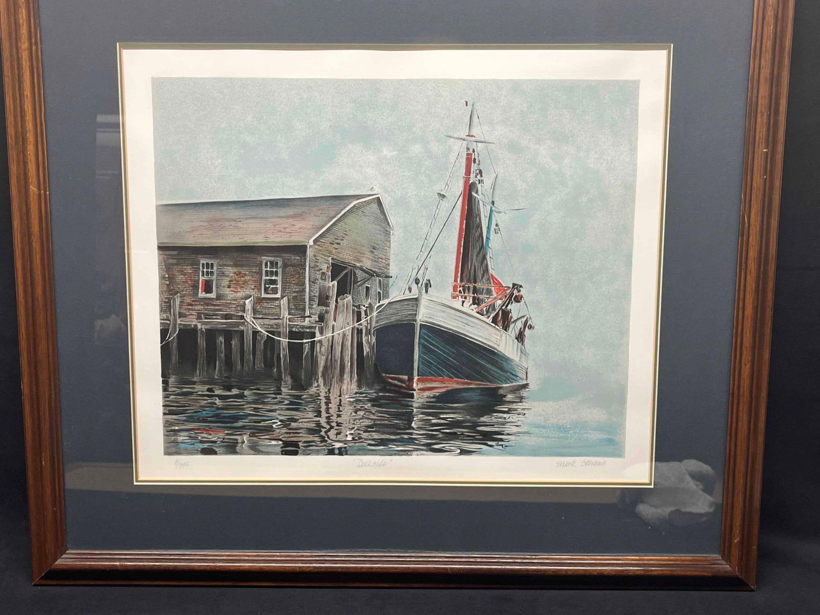 Signed & Numbered "Dockside" Lithograph By Mark Stevens - 10