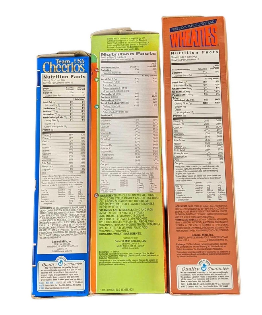 Three Collectable Cereal Boxes Cheerios Wheaties - 3