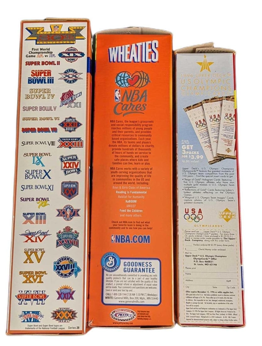 Three Collectable Cereal Boxes Cheerios Wheaties - 5