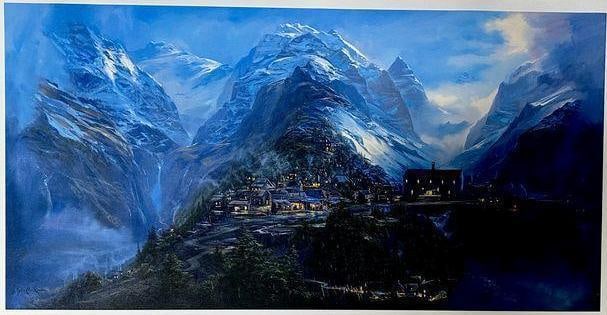 Ivan Clarke "Molars Pass" Medium Giclée: Ivan Clarke "Molars Pass" Medium Giclée Giclee on canvas print of Molars Pass by Ivan Clarke. Comes in the original tube. This medium (30 x 22) piece is a high quality print after an origina