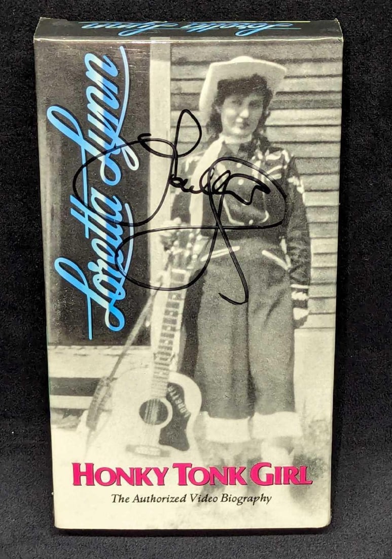 Loretta Lynn Autographed Honky Tonk Girl VHS: Loretta Lynn Autographed Honky Tonk Girl VHS. This was released by Hallway Productions in 1990. It comes in its original box that is approx 4 1/4" x 1" x 7 1/2" and it weighs 0.48lb. There is som