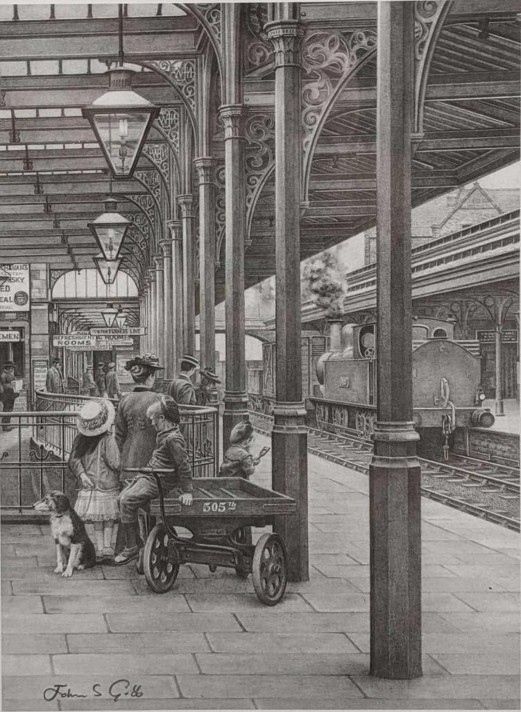 Carnforth Station By John S Gibb Framed Signed Print - 2