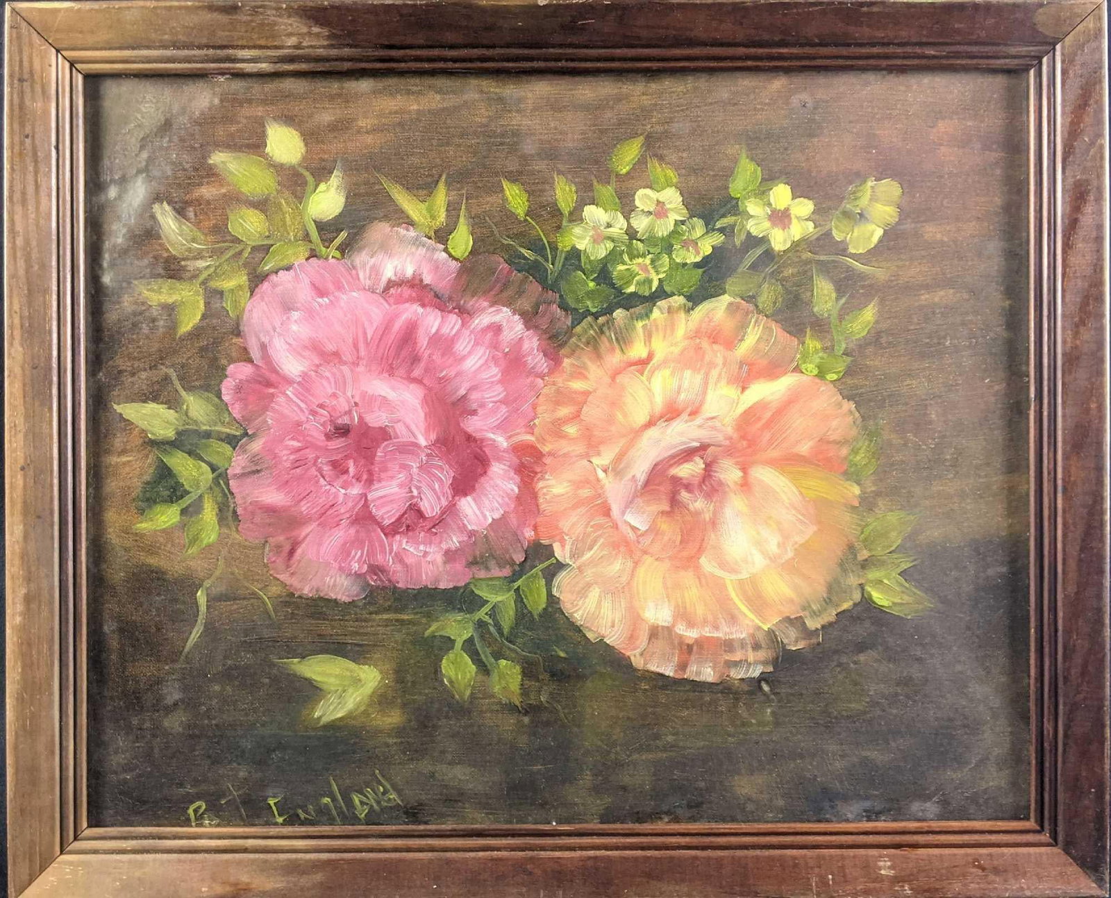 Flower Painting Original Acrylic Flower Painting: Flower Painting Original Acrylic Flower Painting This painting looks to be done in acrylic on canvas board. The image depicts beautiful flowers in an impressionistic style by a local artist. There