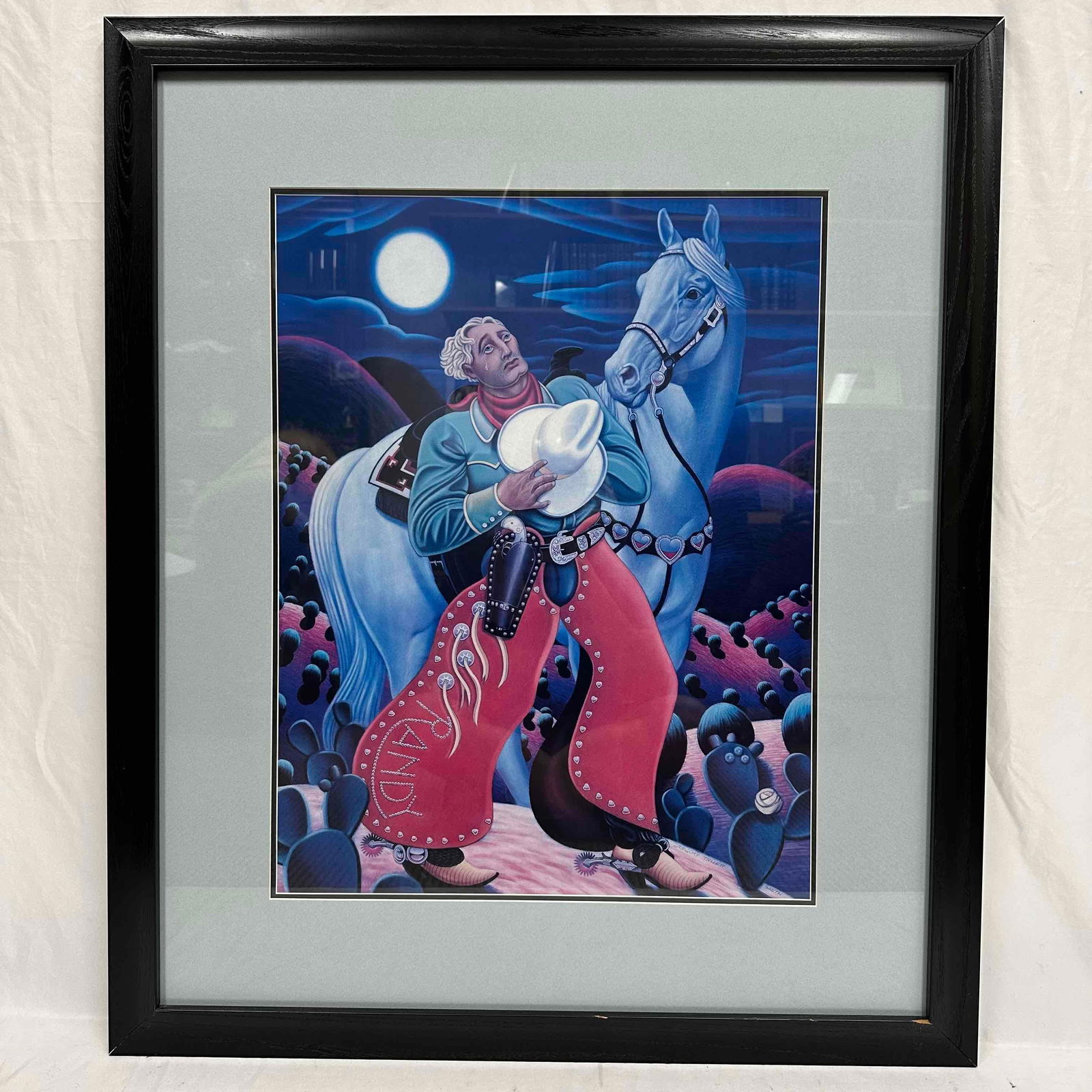 Cowboy's Lament Framed Poster Art Print L.D. Burke III R146: Cowboy's Lament Framed Poster Art Print R146. This item is in pre-owned, previously displayed condition with normal light wear, and surface scratches. Please reference all photos for full