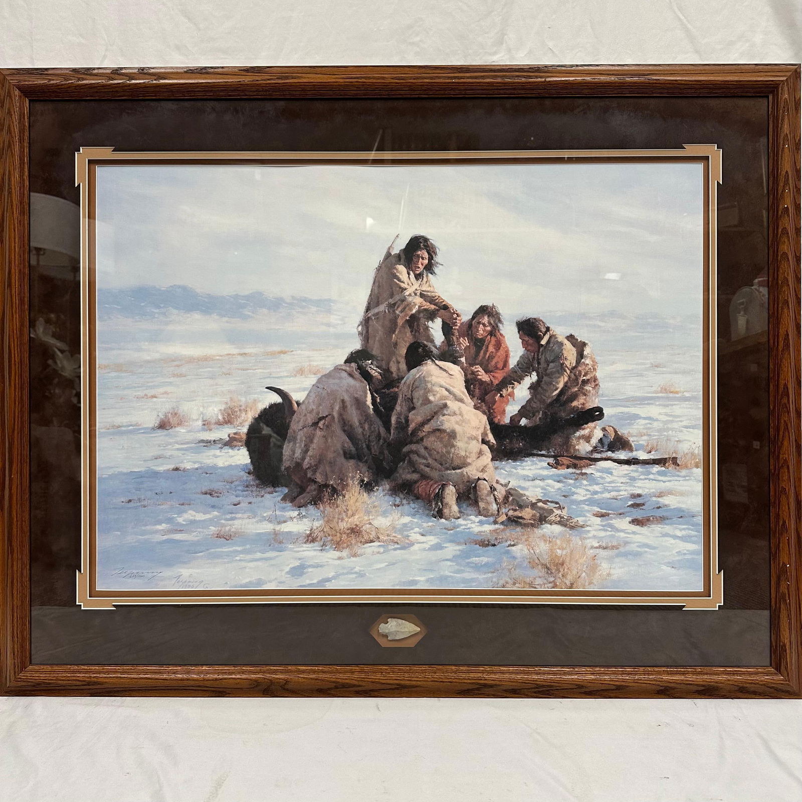 The Last Buffalo Howard Terpning Pencil Signed and Numbered with Arrowhead (1 of 10)