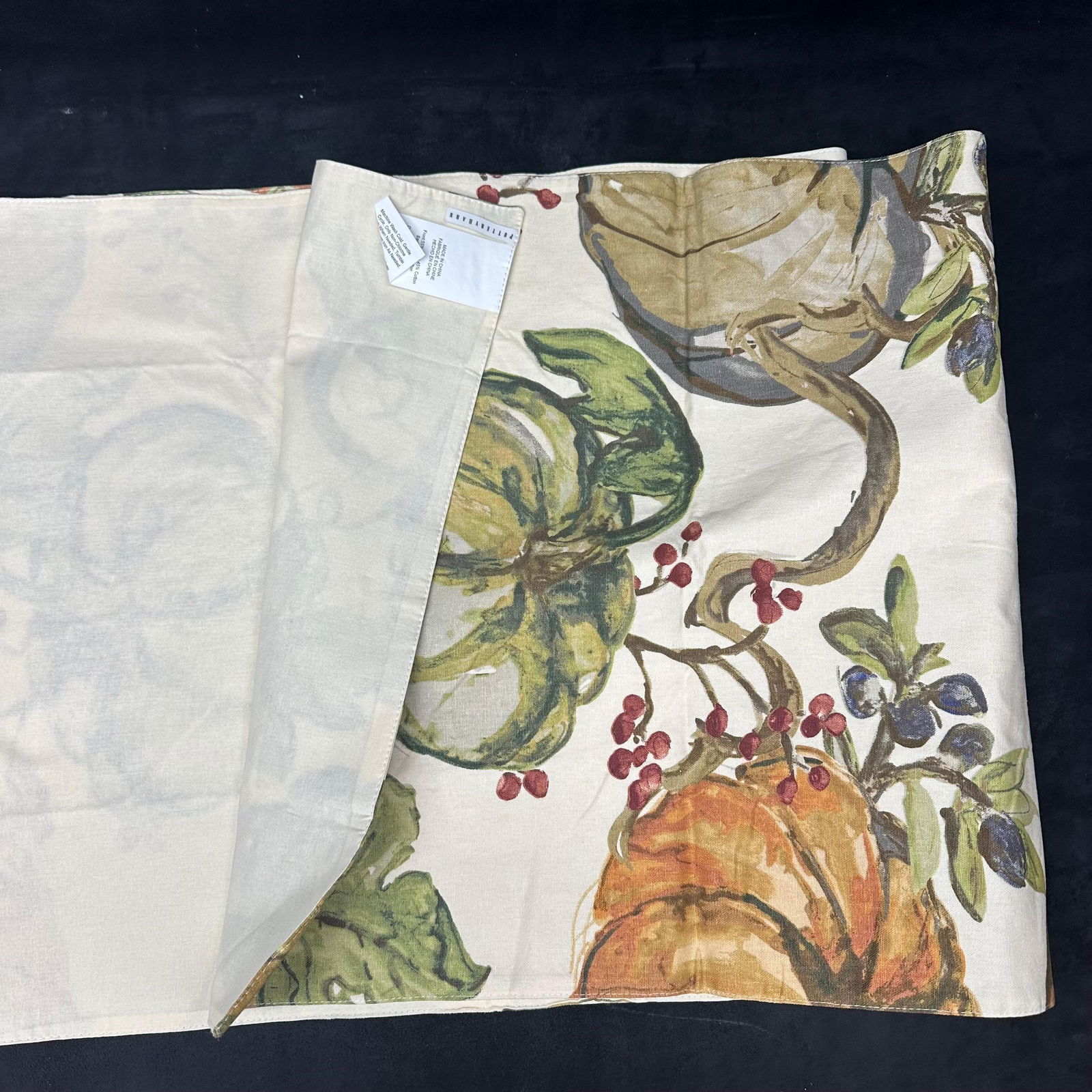 Pottery Barn Fall Harvest Placemats and Table Runners Pumpkin Pattern Set - 7
