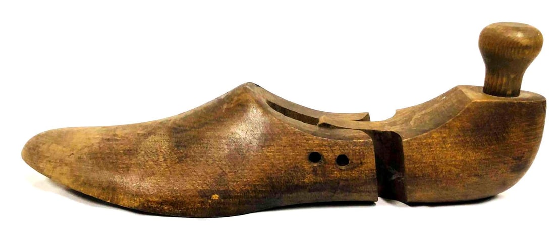 Decorative Wooden Shoe Form: This lot contains a Decorative Wooden Shoe Form. It is approx. 11 1/4" x 3 1/2" x 3 3/4" and it weighs about 0.9lbs. Overall the Wooden Shoe Form is in good used condition with some light