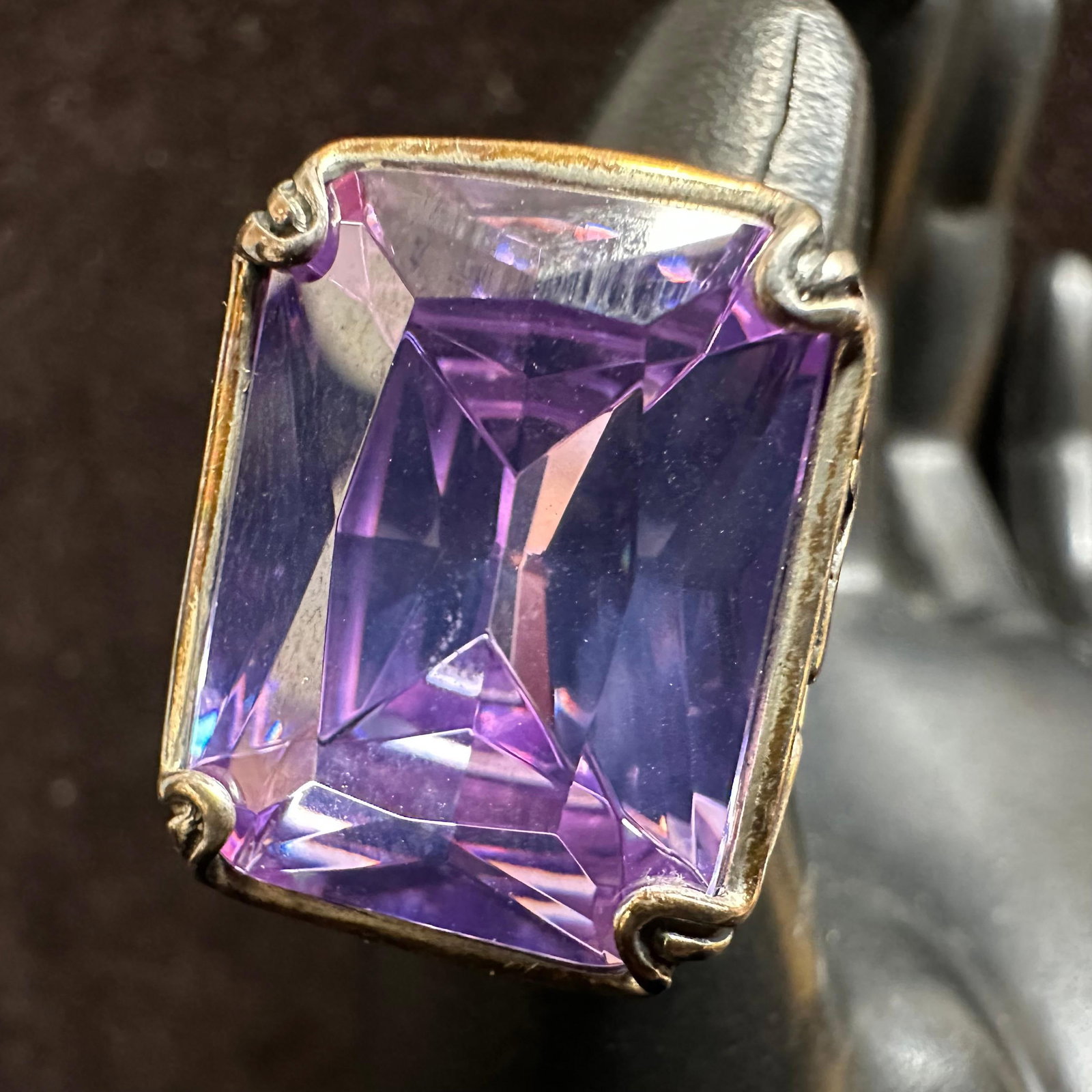 Silpada Lavender Fields Sterling Silver Large Amethyst Statement Ring: This item is in good pre-owned, previously used/displayed condition with noticeable light wear and surface scratches. Please reference all photos for full details. This piece of jewelry has been teste