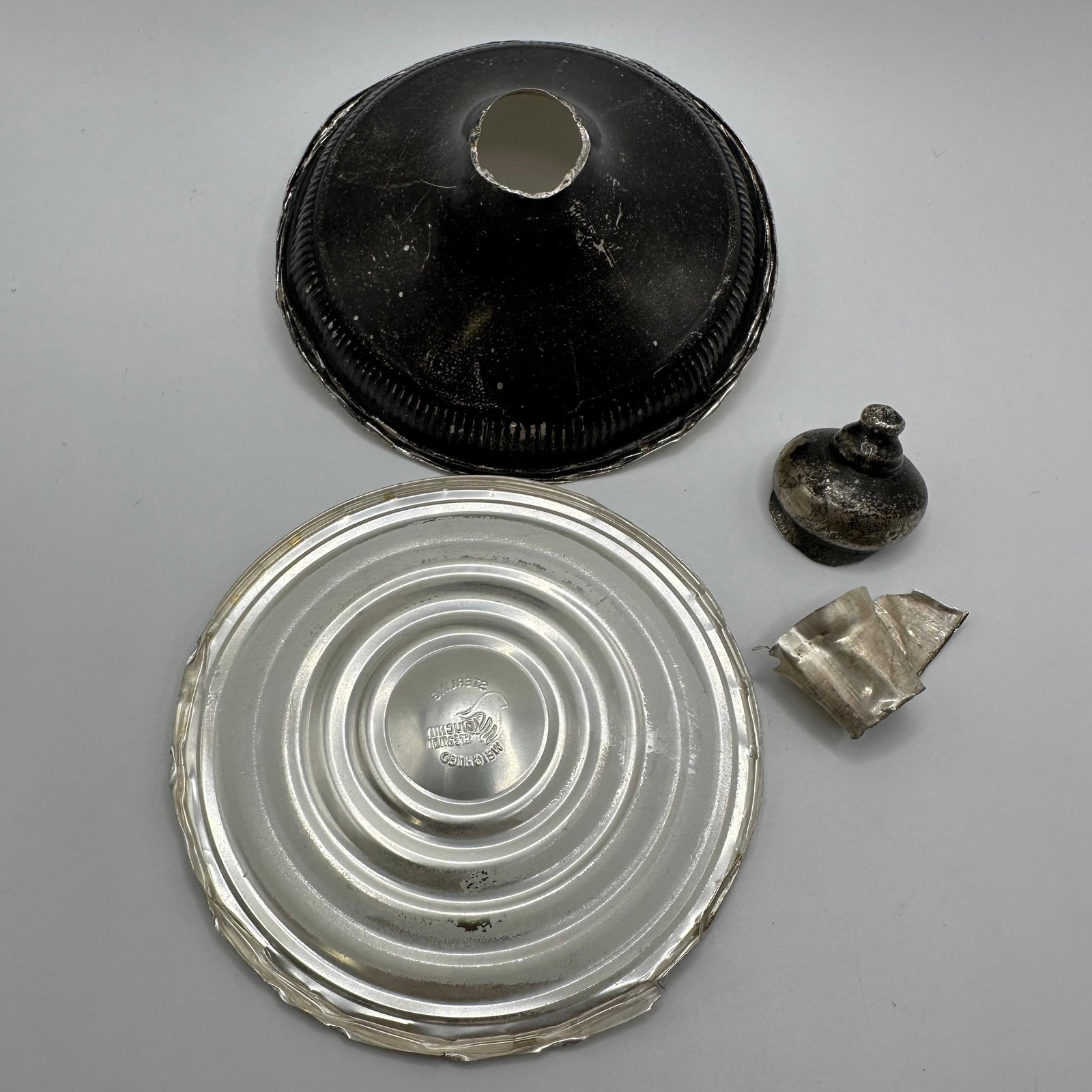 Sterling Silver Base and Finial Duchin Creation Home Decor Pieces: This item is in good pre-owned, previously used/displayed condition with noticeable light wear and surface scratches. Please reference all photos for full details. This piece of jewelry has been teste