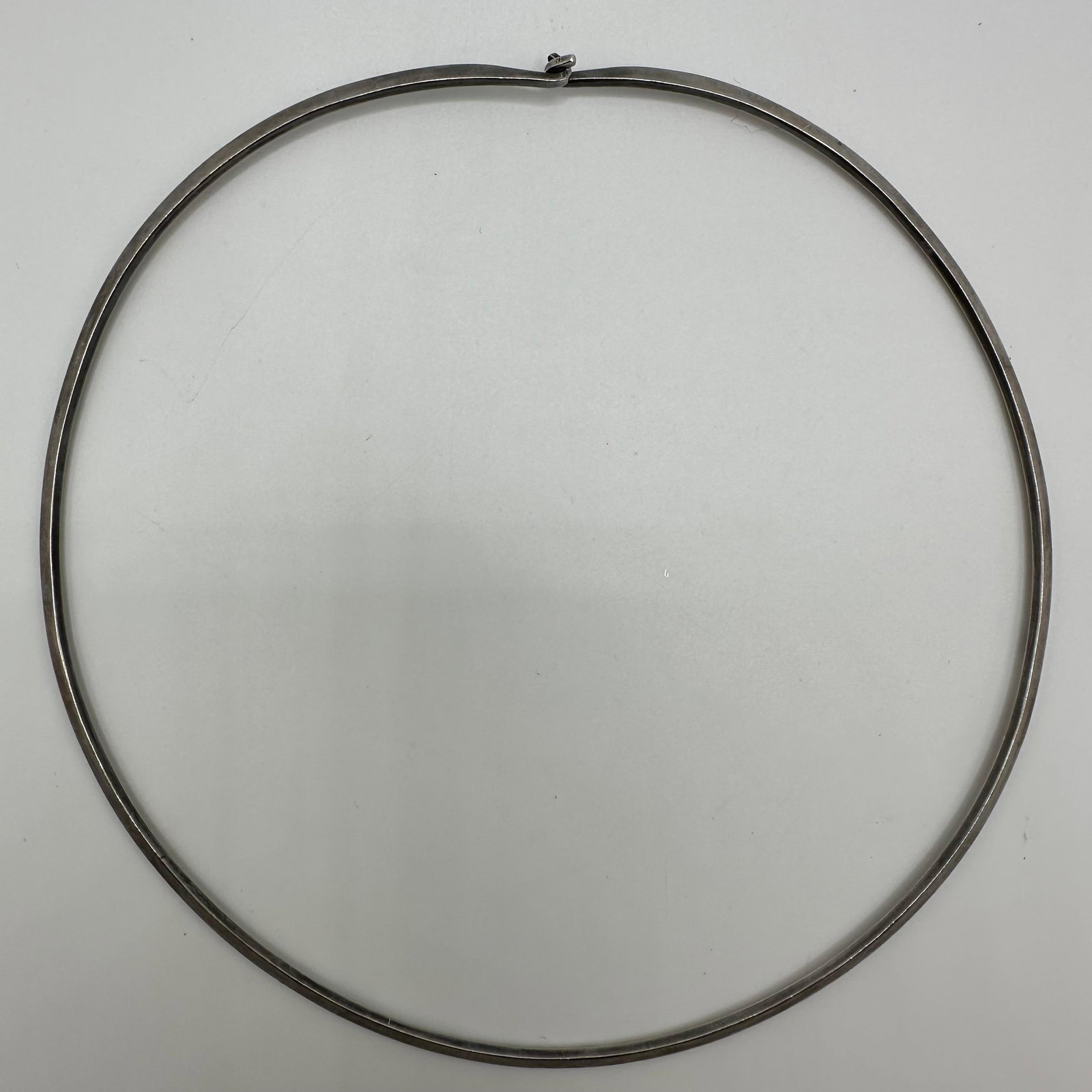 Sterling Silver Chocker Modernist Necklace 925 TA Mexico Hallmark: This item is in good pre-owned, previously used/displayed condition with noticeable light wear and surface scratches. Please reference all photos for full details. This piece of jewelry has been teste