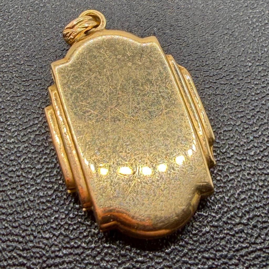 14k Gold 1" Hinged Locket - 2